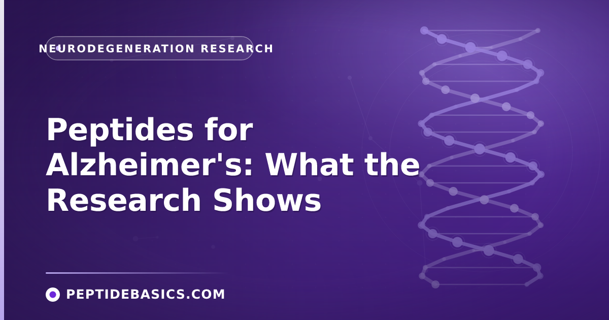 Peptides for Alzheimer's: What the Research Shows