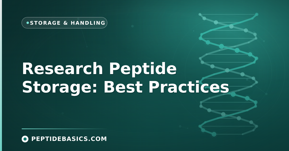Research Peptide Storage: Best Practices